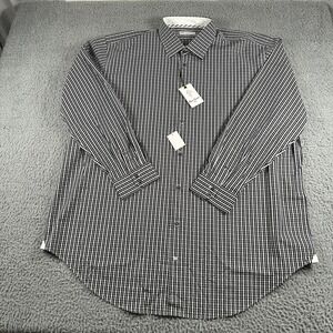 Robert Graham Men's Casual Todd Button Down Shirt Black White 20 38/39 NWT
